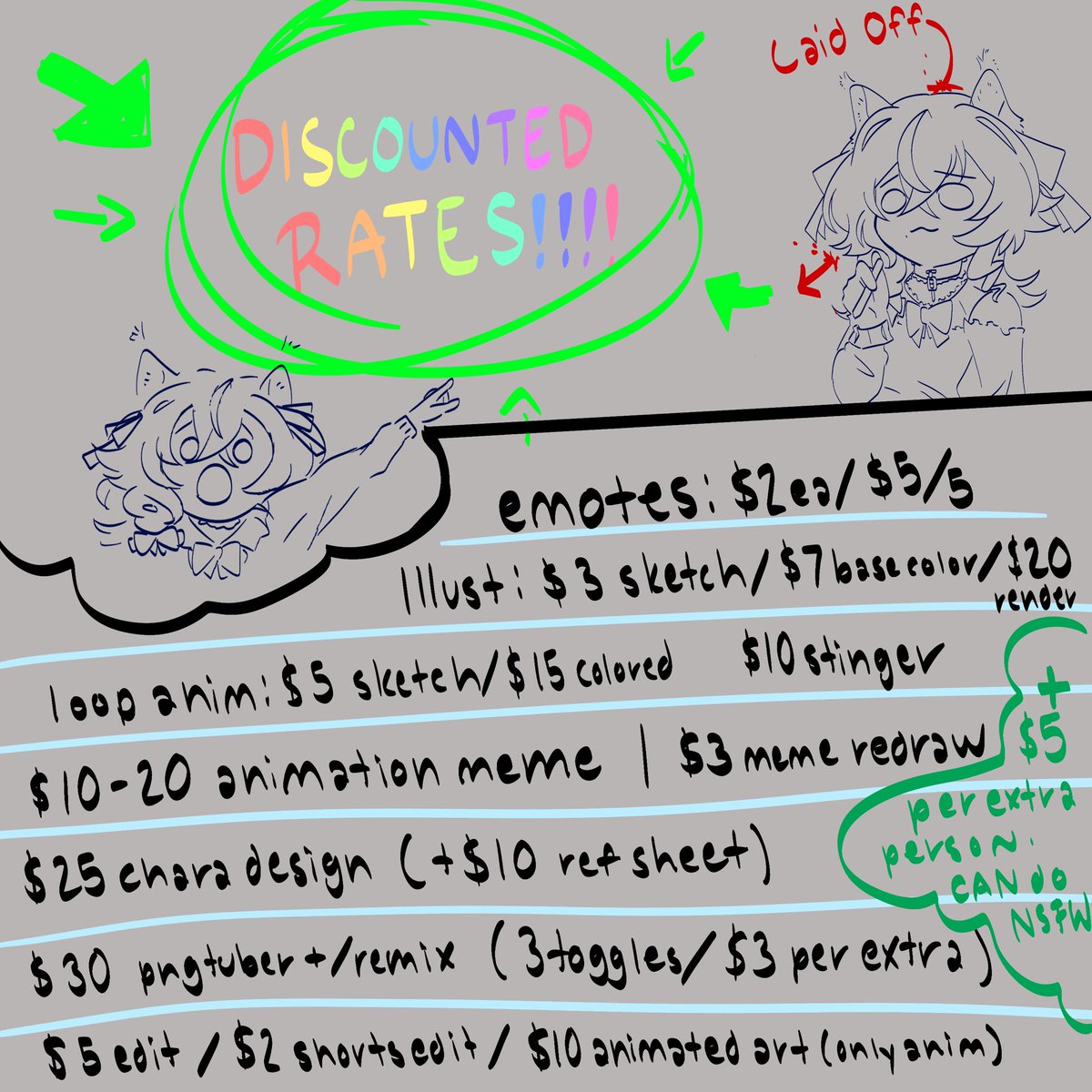 jiraijuniper's tweet photo. EMERGENCY COMMS !!!
since i recently got let go — help me build a portfolio for vgen!! dirt free prices since i don’t have many recent works and willing to negotiate ! temporary until i have enough pieces to have solid listings on vgen…
pls share this if you can 🙏 ty! https://t.co/rTOdSHsRPF