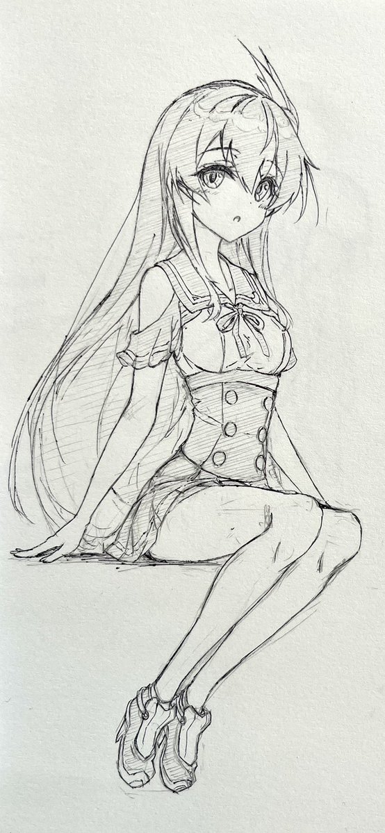 shakomen_222's tweet photo. 持ってきたスケブに描いた如月ちゃん
アナログ久しぶりすぎてむり https://t.co/boQdoJbP2T