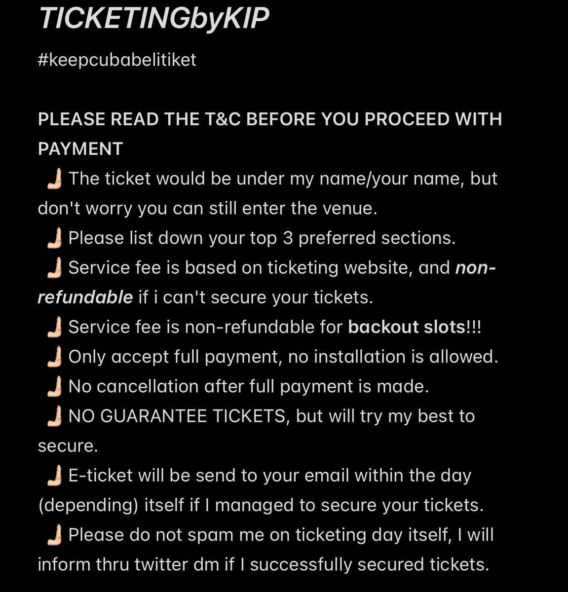 jaekie723's tweet photo. ⌞ ticketing service ⌝

𝗕𝗜𝗚𝗕𝗔𝗡𝗚 𝟮𝟬𝟮𝟲-𝟮𝟬𝟮𝟳 𝗪𝗢𝗥𝗟𝗗 𝗧𝗢𝗨𝗥 < 𝗫𝗫 : 𝗖𝗢𝗦𝗠𝗢𝗦 > 𝗜𝗡 𝗦𝗜𝗡𝗚𝗔𝗣𝗢𝗥𝗘

⟢ Service charge — RM100
⟢ Fast, Reliable &amp; Experienced
⟢ Full ticket REFUND if we can’t secure your tix
⟢ Limited slot only!

#BIGBANGinSINGAPORE https://t.co/X0LejCP5S3