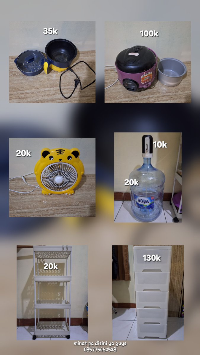 sippiyaa's tweet photo. Guysss ini ada beberapa perabotan lainnya yang mau aku preloved yaaa, bolee ditanyaa dan negoo xixix yuyuuuu https://t.co/tQE4BA6YBE