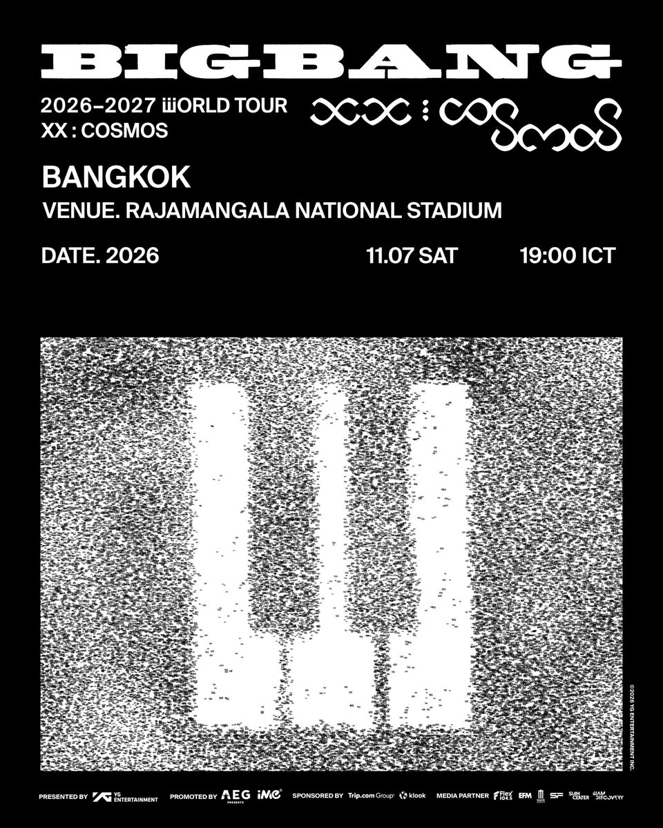 jaekie723's tweet photo. ⌞ ticketing service ⌝

BIGBANG 2026-2027 WORLD TOUR < XX : COSMOS > IN BANGKOK

⟢ Service charge — RM100
⟢ Fast, Reliable &amp; Experienced
⟢ Full ticket REFUND if we can’t secure your tix
⟢ Limited slot only!

#BIGBANGinBANGKOK https://t.co/6XGIUBr8xC