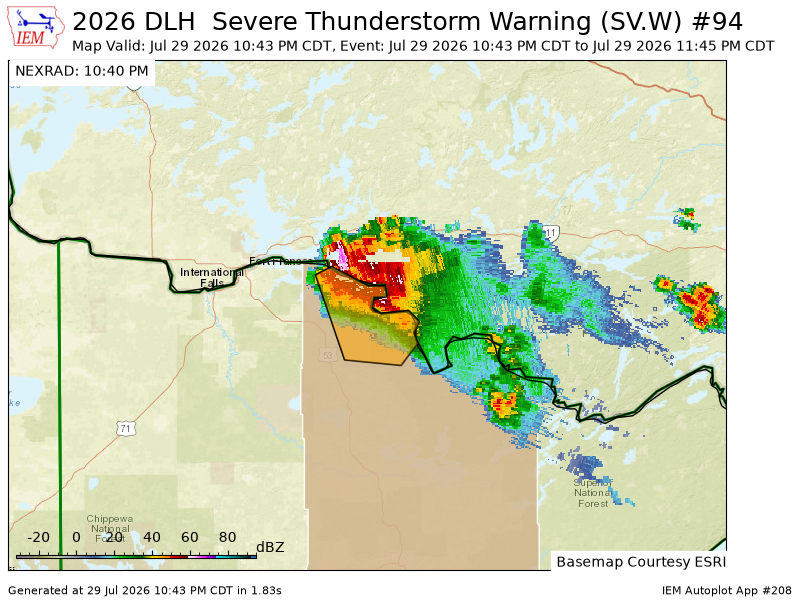 ELYMNWX's tweet photo. DLH issues Severe Thunderstorm Warning [wind: 60 MPH (RADAR INDICATED), hail: 1.00 IN (RADAR INDICATED)] for St. Louis [MN] till Jul 29, 11:45 PM CDT https://t.co/2XMoE3pZDf https://t.co/mNgV2su215