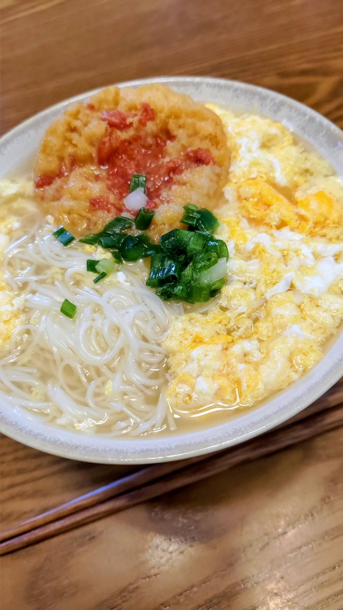 legographta163's tweet photo. お昼はかき玉天ぷらにゅうめんです。
暑い時期に熱いにゅうめん☀️
汗だくになりながら美味しいお昼でした😋
#Japanesefood #somen #おうちごはん https://t.co/b0TCNCHtUc