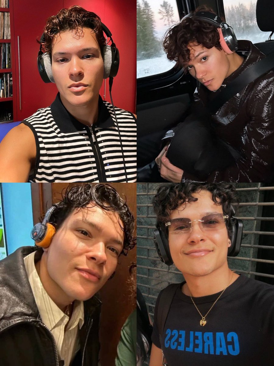 brillitoslaur's tweet photo. feeding my OBSESSION with seeing omar wearing headphones—he is so precious, oh my god🤤🤤🤤😣🤏🏼 https://t.co/V1eojKUyu1