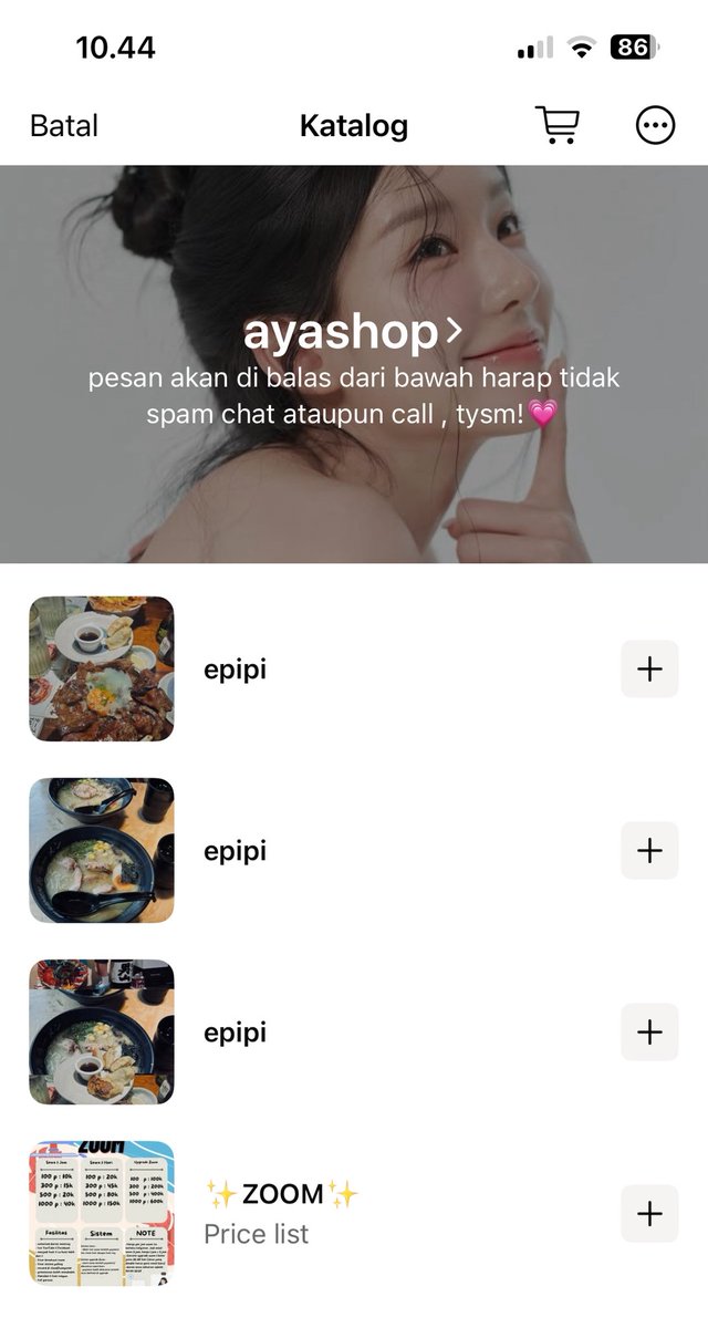 ayashop__'s tweet photo. bete bnget dari kemarin mau ganti katalog di tolak terus , akhirnya depan ku ganti aja pke foto makanan eh bisa , biar dah ga estetik https://t.co/efZ8r6z04g