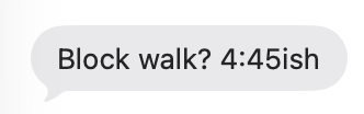 kdeyoungster_'s tweet photo. the only time I speak to my neighbourhood friend is when we walk around the block. our texts are just this: https://t.co/hRQOvO4HVQ