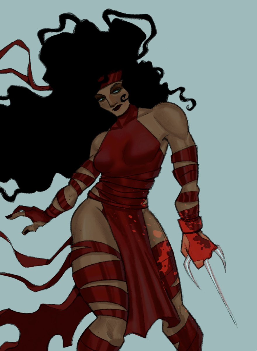 SoupofWorms's tweet photo. #elektra fanart. she’s fun to draw https://t.co/cWhjtXekkR