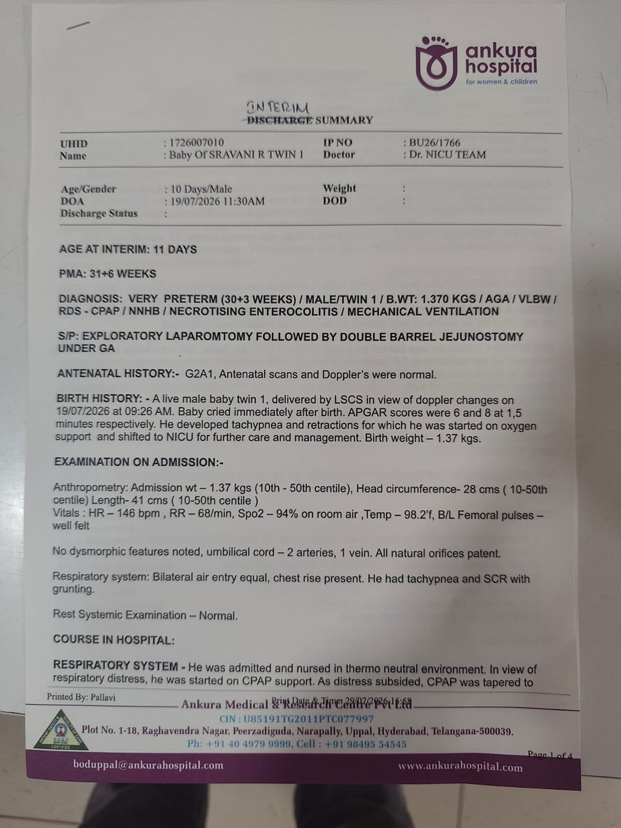 TrendsAlluArjun's tweet photo. 🚨 Urgent Help Needed 🚨

A newborn baby is fighting for life and urgently needs support for ongoing medical treatment.
Every contribution counts. Every prayer matters.

Account Details : 

Name : KANDULA GANESH
A / C No : 0649101046614
Branch: NARAYANAGUDA
IFSC: CNRB0000649

Ankura hospital Boduppal, Hyderabad. 

Please come forward to help save this precious little life 🙏