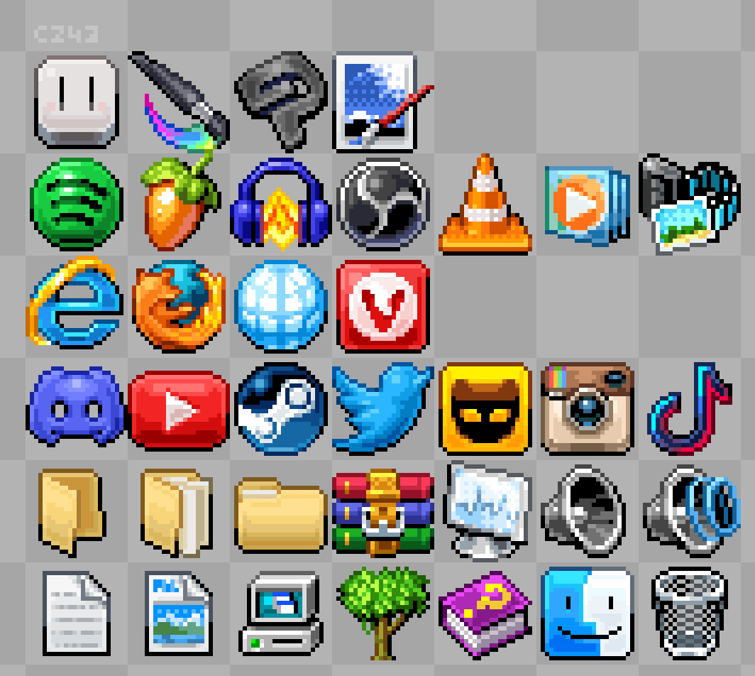 czfortythree's tweet photo. MORE icons that WE made!! Comment more if you'd like!!
#pixelart https://t.co/ZT1sJzs0Bc