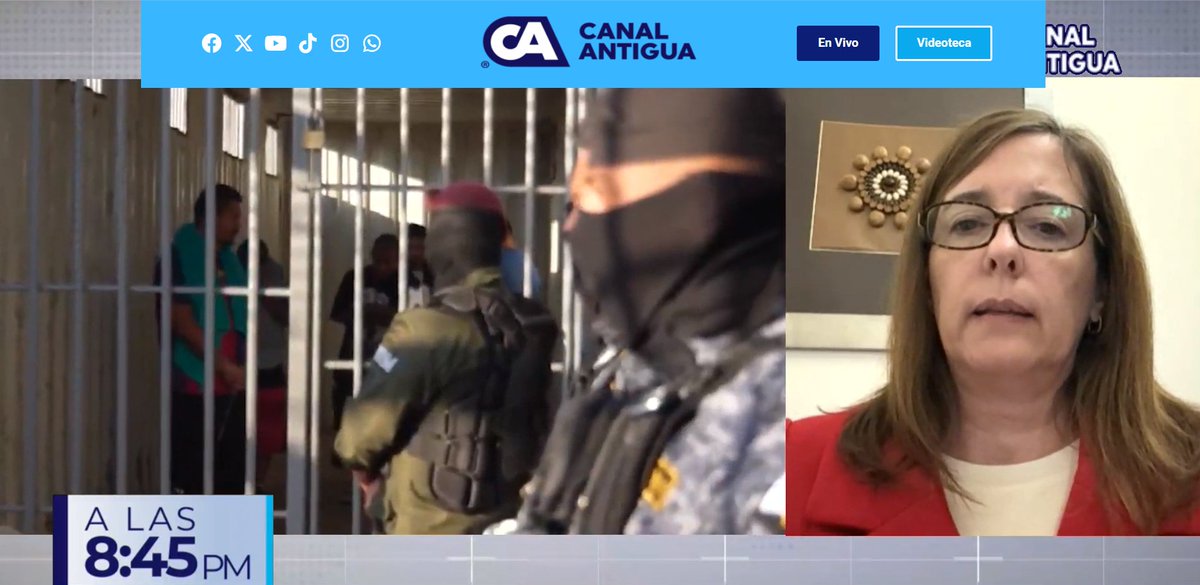 CIENgt's tweet photo. @CorinneDedik 📺 "Si bien hay 4 mil agentes penitenciarios, hay que considerar que trabajan en turnos así que son 2mil, de los cuales algunos están de vacaciones o se enferman o tienen contratiempos, por lo cual el promedio es 1 agente para 15 reclusos" explica @CorinneDedik en #SeguridadGT https://t.co/rhYMcfqEsd