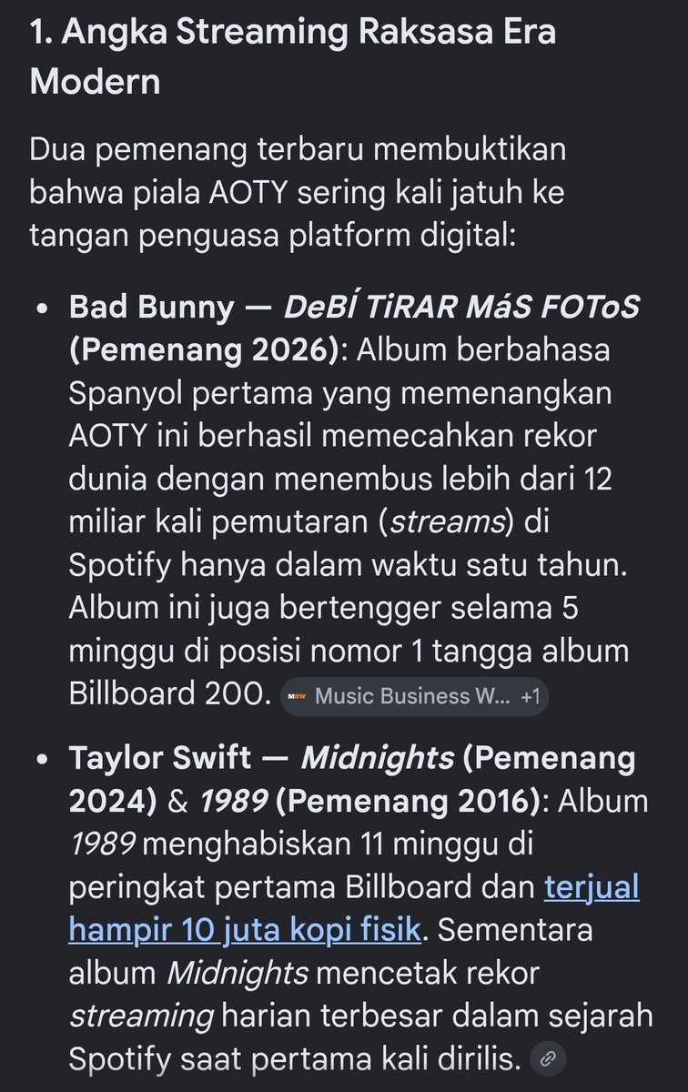 ckptaudahya's tweet photo. @hypebleasy Loh emg iya, tp Arirang mendapat banyak pengakuat kritikus musik dunia dan digadang2 bakalan menang AOTY 2027 krn semuanya dar chart, album, dan kritikus berjalan beriringan. Sampai akhirnya Grammy ngeluarin kategori Asia itu yg jelas2 emg rasis. https://t.co/0aRAii4ruO