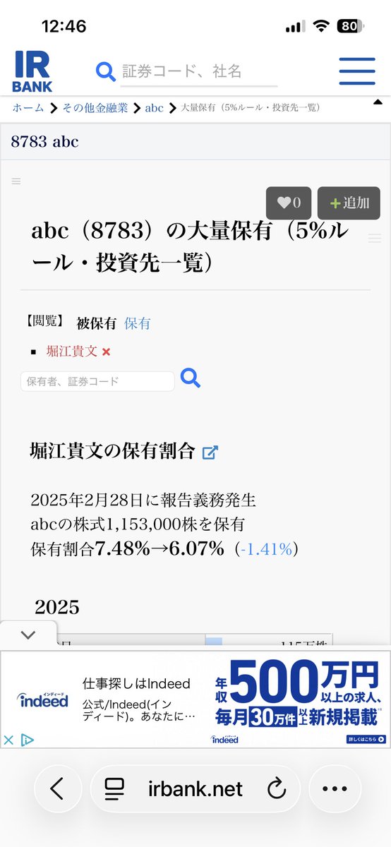 Syupe007's tweet photo. abcの大株主にホリエモン入ってるからabcの解説動画出してほしいw https://t.co/NZSW2dSbp5