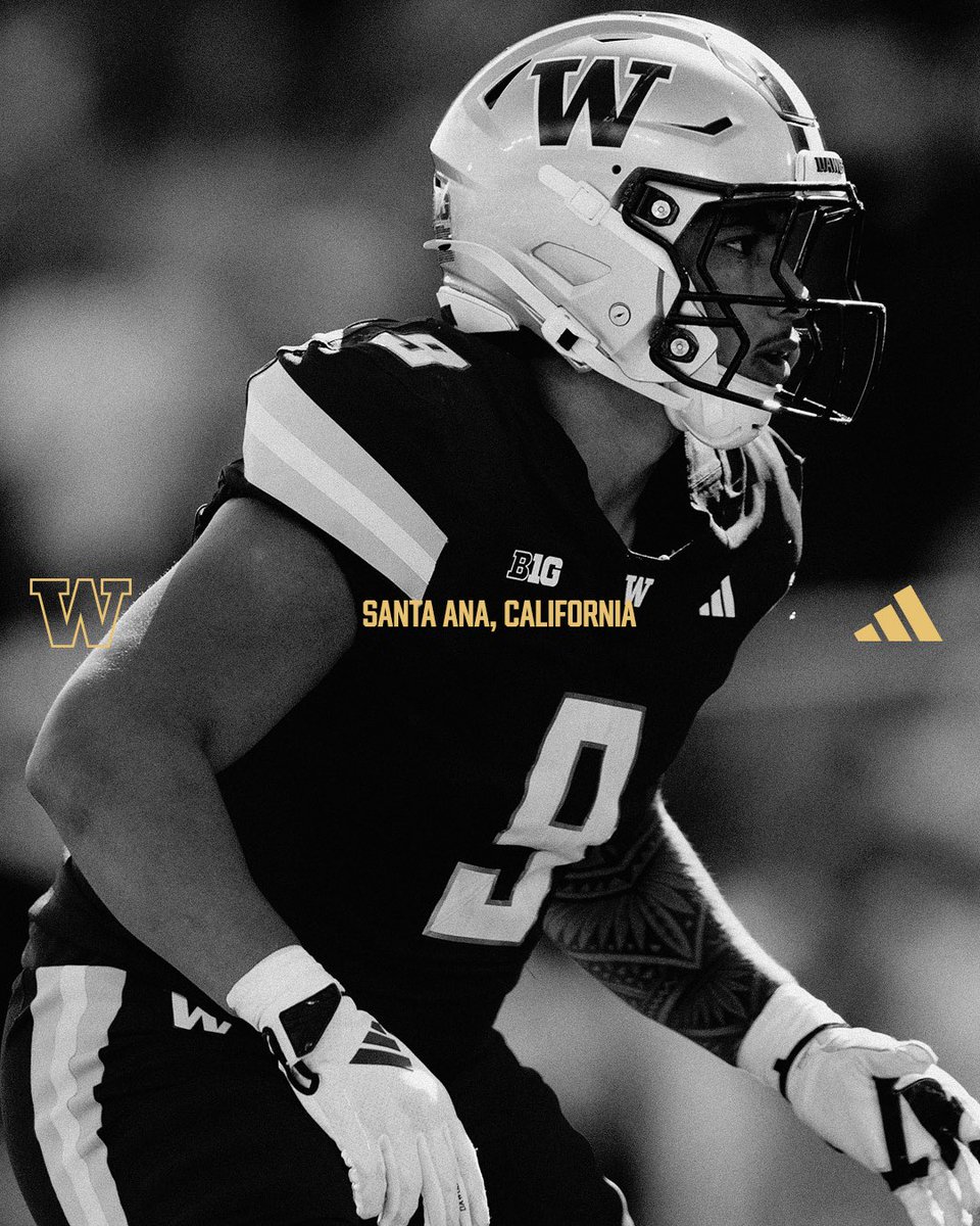 UW_Football's tweet photo. 🐺 Meet the Pack: Senior Dawg Jacob Manu @Jacobmanu6. A central figure on the ‘26 Husky defense, he has over 200 career tackles. 2nd Team All-Big Ten preseason selection. Studying Communication ☔️ https://t.co/G3VEYbZtKy