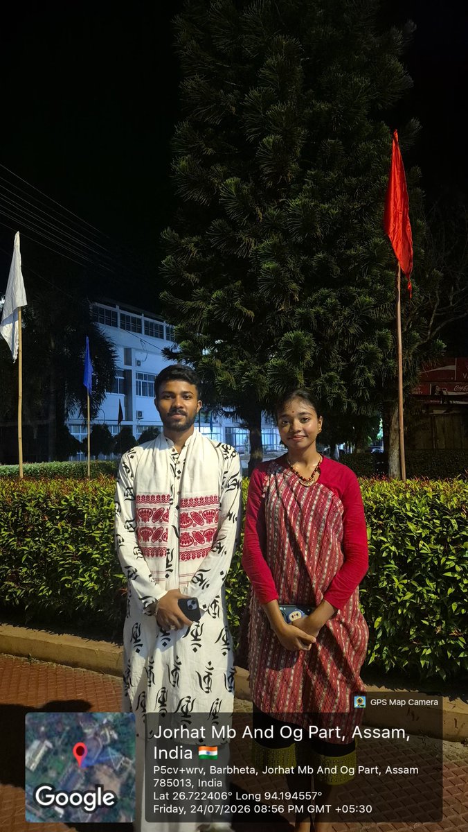 NSS_GCC's tweet photo. Sneha Paul and Mihir Das of https://t.co/HoDSEECWG9 4th Semester had the honour of attending the North East NSS Festival 2026 which was held from 23rd July to 27th July, 2026 at Assam Agricultural University, Jorhat.@nss_rdguwahati https://t.co/77AqiKalbQ