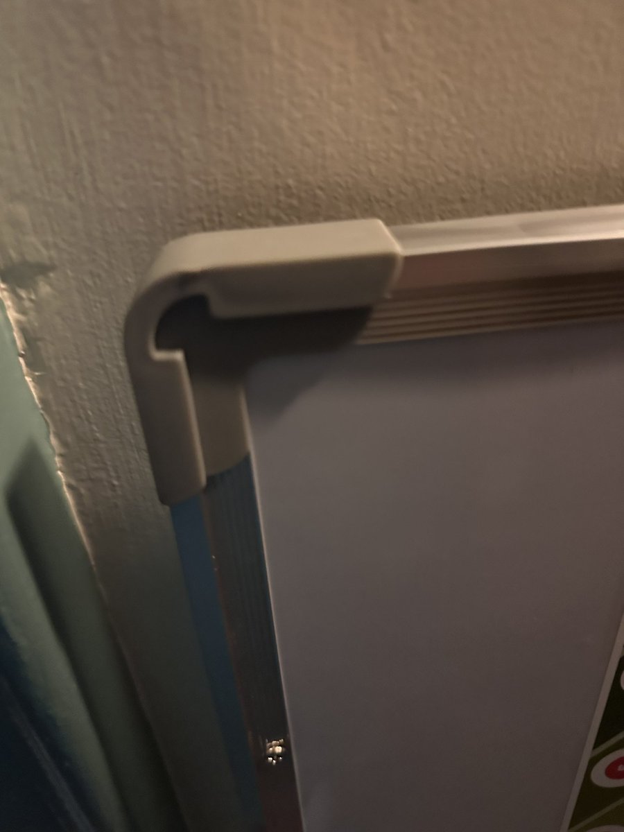 prozlockie's tweet photo. Help! Looking for help acquiring this specific corner piece to a white board.

During my recent move, my Play! Pokemon whiteboard that was given to me as a thank you was damaged and I did not notice until today. Thankfully, I could fix most, but this piece is straight up missing. https://t.co/xnQlMZhc3F