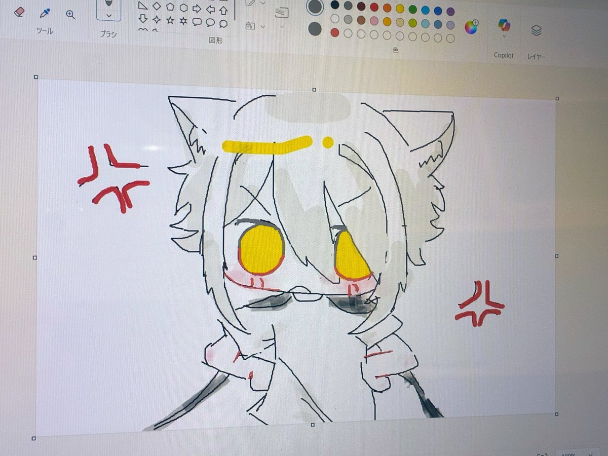 1ke7m's tweet photo. マウスでかいた https://t.co/gvbf954MnY