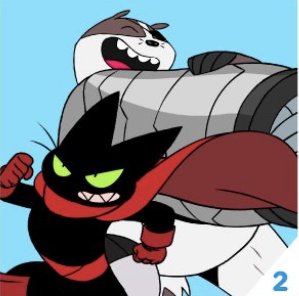 random_mao's tweet photo. Today’s random post is this dynamic duo post featuring Mao Mao and Badgerclops posted by Cartoon Network back in 2020!
#maomaoheroesofpureheart https://t.co/A1wCWchy6a