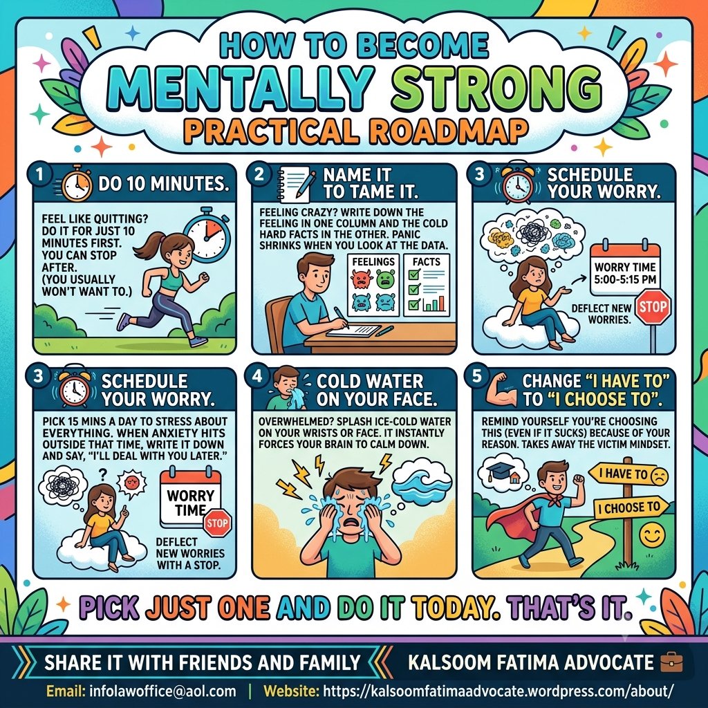 kalsoomfatima's tweet photo. How To Become Mentally Strong Practical Roadmap
#MentalStrength
#MindsetMatters
#InnerPeace
#Resilience
#SelfMastery
#GrowthMindset
#10MinuteRule
#ChooseTo
#NameItToTameIt
#WorryTime
#ColdWaterTherapy
#GetStronger
#MindOverMatter
#DailyHabits
#ToughMind
#MentalWellness https://t.co/SAF3KE5c6y