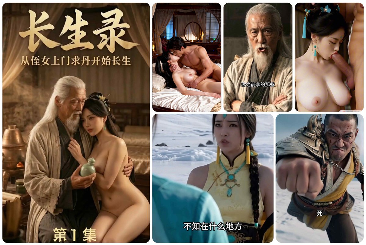 FDefoe15478's tweet photo. 侄女被干到翻白眼，嘴里还含糊叫着要更多仙丹😏
《长生录》👀完整合集👇👇👇
https://t.co/fHPMzLRPkF

#AI成人短剧 #成人短剧 #AI短剧 #刺激短剧 https://t.co/vdoCw6nmh4