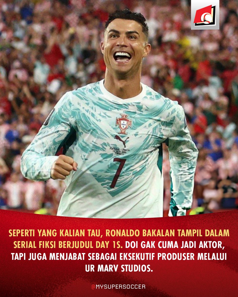 my_supersoccer's tweet photo. Jujur premisnya serial Ronaldo ini lumayan oke dan unik. Jangan lupa belajar akting sama Bang Messi ya! Biar lancar ngomong “Tu eres el mejor portero del mundo” 🤣
#SUPERLIVE
#SUPERSOCCER
#INIRASANYASUPER
#RONALDO https://t.co/oRteOGMnGa