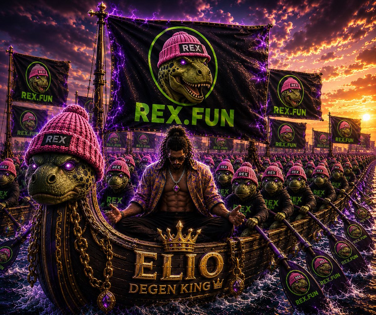 3ljulz's tweet photo. GM, Rex Army. 🦖☀️ Roll call.
Who’s WIF us? 💎
Every cycle has spectators and builders.
We chose to build.
$REX
Hashtags:
#REX #RexFun #Solana #Memecoin #Crypto #DiamondHands #Degen #GM #WIF #CryptoCommunity https://t.co/Z01pY1EW8S