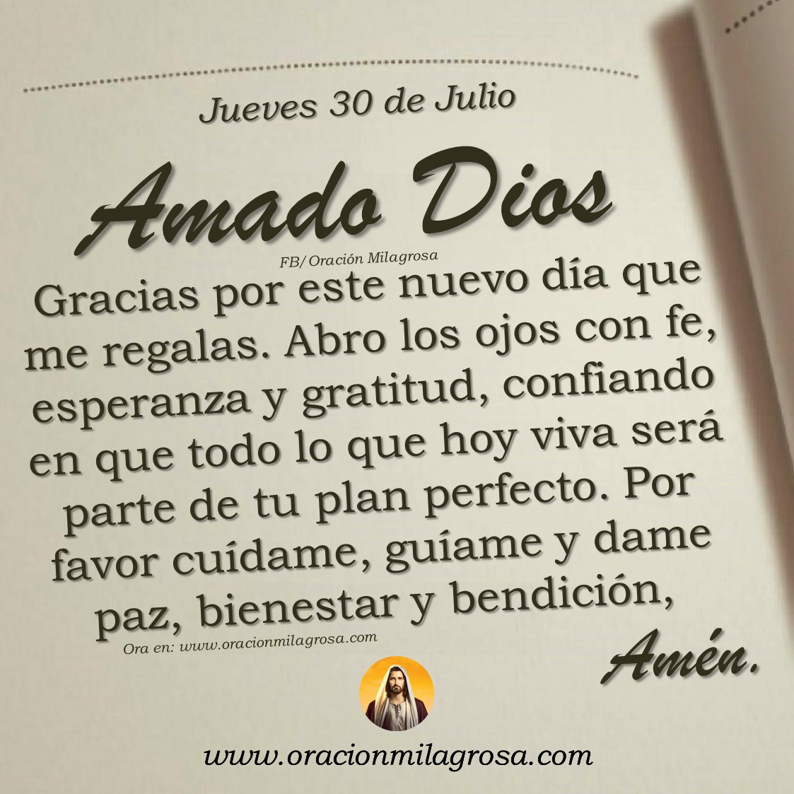 oracion_milagro's tweet photo. Oración para el jueves 30 de julio de 2026: https://t.co/PyXoRQut35 ✨