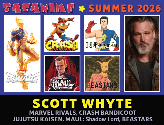 SacAnime's tweet photo. Do not miss meeting Scott Whyte at SacAnime Summer!

#ScottWhyte can be heard in #MarvelRivals, Obsidian’s #AVOWED, #CrashBandicoot, #Transformers,#CallofDuty, #TowerofGod, #Battlefield, #Halo, #Fallout, #spiderman https://t.co/MltTvGgmRU