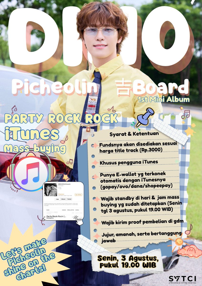 17crewina's tweet photo. 📢[ITUNES PURCHASE - VOLUNTEER]📢

Hi Carat💎
Dalam rangka menyambut debut solo DINO dengan #PICHEOLIN 1st Mini album "吉BOARD", SVTCI membuka rekruitmen volunteer bagi pengguna Apple untuk membantu membeli Lagu Title Track di iTunes. Dana akan disponsori oleh SVTCI. 

Yuk Join sekarang dengan reply dibawah postingan ini dan pastikan DM kamu terbuka agar admin bisa menghubungi☎

#PICHEOLIN #피철인 #DINO #디노 
#吉BOARD #길보드 @pledis_17