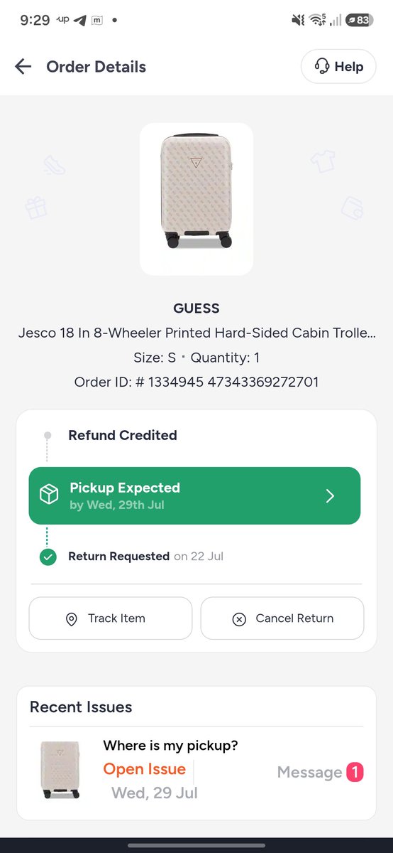 ChotraniRaj's tweet photo. Had requested a return of this bag on 12th July, in every 7 days they change the pickup date! My money is stuck! @myntra @MyntraSupport @jaagograhakjago @BandBajaateRaho please someone help me in filing a legal case against #myntra https://t.co/TDW5hK46b6