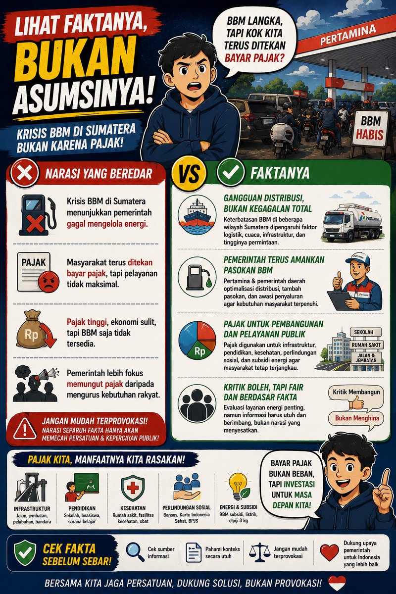 dinah4ry4n1's tweet photo. Keterbatasan BBM di beberapa wilayah Sumatera dipengaruhi faktor logistik, cuaa, infrastruktur, dan tingginya permintaan.
Pemerintah Hadir https://t.co/n0HvzzBkxR