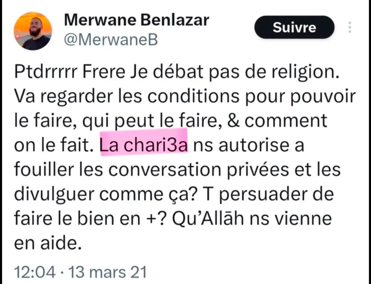 Tomilinsky's tweet photo. @BeSoSirius @TitiBlondie @CerfiaFR Ouai. L’humoriste qui faisait la promo de salafislam .fr et de la charria entre deux fautes d’orthographes https://t.co/ah9obXzvVo