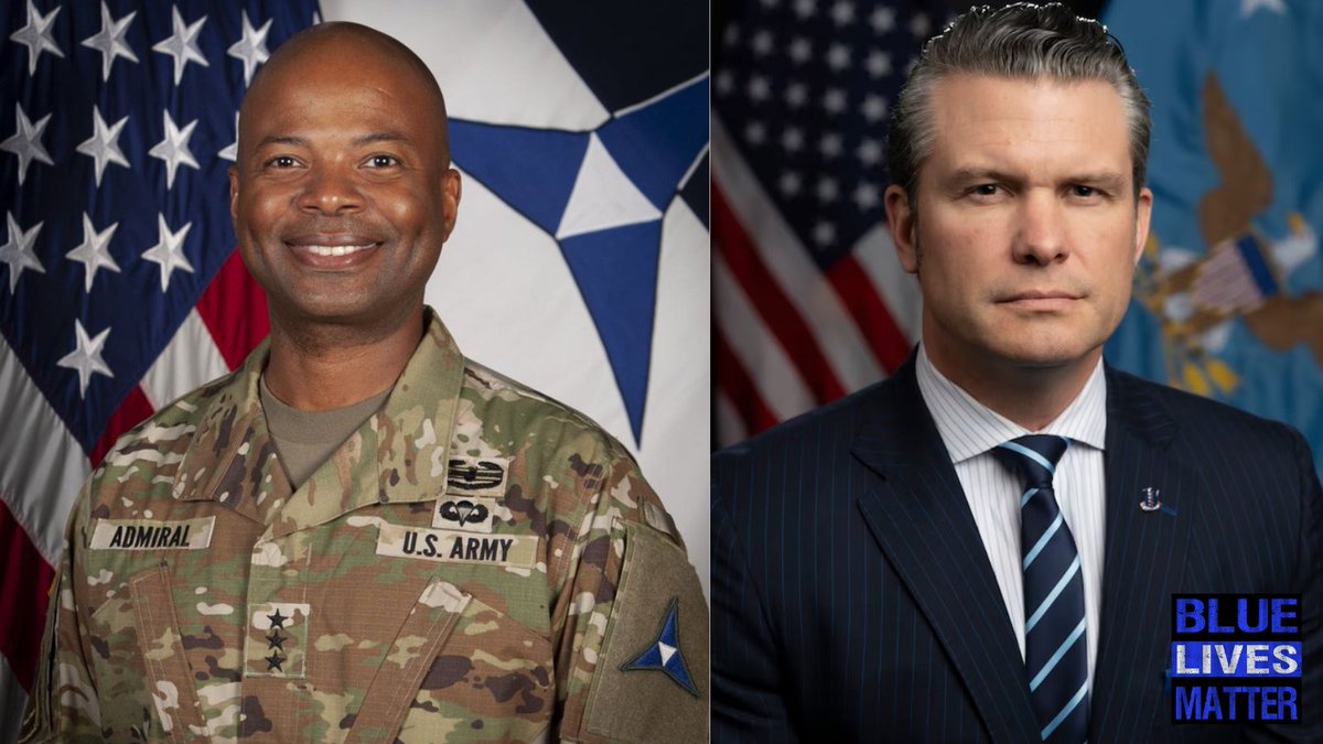 bluelivesmtr's tweet photo. Secretary Pete Hegseth just picked a black three-star general to lead U.S. Army Europe and Africa, and the media went SILENT!

Lt. Gen. Kevin Admiral has been nominated by Hegseth to command U.S. Army Europe and Africa and serve as NATO’s Allied Land Command. He currently leads III Armored Corps at Fort Hood.

For years the same outlets pushed the narrative that the military refuses to promote black officers. That talking point disappeared the moment Hegseth made the selection.

Merit still exists under this administration. The people who spent years claiming otherwise have nothing left to say.

Make this leader FAMOUS.

#Army #Hegseth