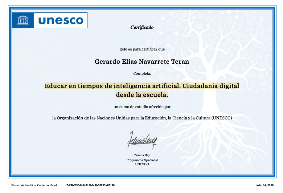 genavarr's tweet photo. He disfrutado del Curso Educar en tiempos de la inteligencia artificial; ciudadania digital desde a escuela organizado por la @UNESCO , excelentes recursos y puntos de reflexión. #IAEtica #EdTech #Edvolution https://t.co/CRhsVzCLMl