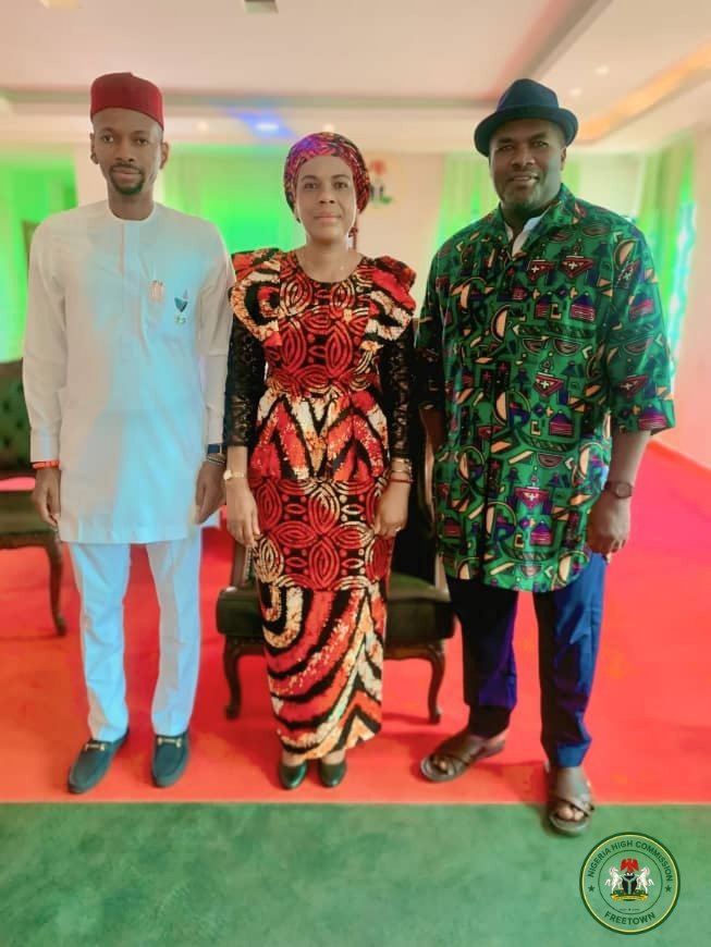 ngmission_sle's tweet photo. On 27th July 2026, the Nigerian High Commissioner to the Republic of Sierra Leone, *Her Excellency, Ambassador Ayo Luther-Ogbomode, mni,* hosted manufacturers of Made-in-Nigeria products currently in Sierra Leone to participate in the Nigerian Chamber of Commerce, Industry and Agriculture Trade Fair.

During the meeting, Her Excellency warmly welcomed the delegation, led by Dr. Onyeka Nwafor, a member of the Organising Committee of the Nigerian Chamber of Commerce, Industry and Agriculture, Sierra Leone. She commended the delegation for its commitment to promoting Nigerian-made products beyond Nigeria's borders and reaffirmed the Mission's commitment to supporting initiatives that strengthen trade, investment, and economic cooperation between Nigeria and Sierra Leone.

The visiting manufacturers included Mr. Andrew Anya, Founder of Shoe Planet; Mrs. Glory Essien of Globuild Enterprise; and Mr. Obinna, representing the Aba Export Growth Lab. They showcased a range of quality Made-in-Nigeria products and expressed their appreciation to Her Excellency for the warm reception and the Mission's continued support.

As a gesture of goodwill and appreciation, Mr. Andrew Anya, Founder of Shoe Planet, presented Her Excellency with a pair of premium Made-in-Nigeria shoes, symbolising the quality, craftsmanship, and growing global appeal of Nigerian products.

The manufacturers also highlighted the importance of the trade fair as a strategic platform for promoting the quality, innovation, and competitiveness of Nigerian products, while fostering stronger commercial ties and creating new business opportunities in the Sierra Leonean market.

#NigeriaHighCommission #NigeriaInSierraLeone #NIDO #CommunityEngagement #Diplomacy #Leadership #NigeriaSierraLeone #UnityInDiaspora...