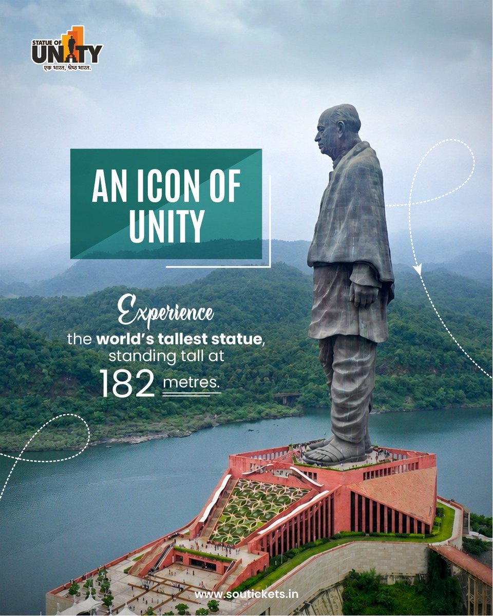 souindia's tweet photo. Stand before the world's tallest statue and witness a symbol of unity, vision, and pride. Every angle tells a story. Every visit creates a memory. Experience the grandeur of the Statue of Unity at Ekta Nagar, Gujarat.
#StatueOfUnity #EktaNagar #BucketListDestination #TravelGujarat #ExploreIndia
@GujaratTourism @tourismgoi @sanghaviharsh