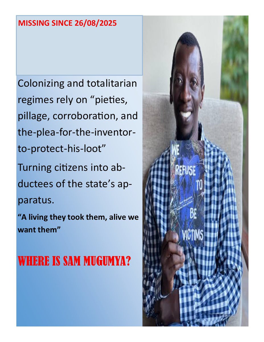 JohnsonCommand's tweet photo. #Day339
Where is Sam Mugumya? https://t.co/bLQuYhkjia