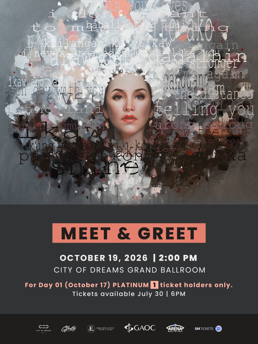 iMusicEnt_Inc's tweet photo. F I N A L E
October 17, 2026 | 8:00 PM

Ticket Selling opens TONIGHT on
🗓️ July 30, 2026 | 6:00 PM

Get October 17 Platinum 1 Tickets to access the MEET &amp; GREET on
🗓️ October 19, 2026
📍 City of Dreams Grand Ballroom

#RVAFinaleConcert https://t.co/W4Vggg11Bw