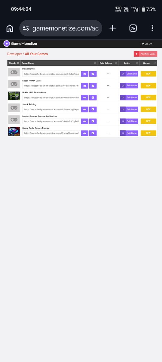 Cellycom111734's tweet photo. @gamemonetize hello sir my html game totally ready,but when I click request activation button but button not working 
Please sir I need your help 
Thank you sir https://t.co/83nO4bDgEC