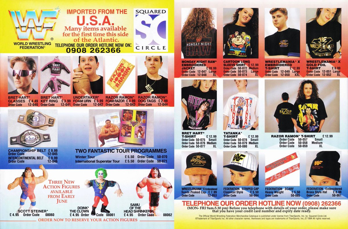 WWFWrestling1's tweet photo. Squared Circle presents WWF goodies imported from the U.S.A.! ๐บ๐ธโ๏ธ๐ฌ๐ง #WWF #WWE #WrestleMania #BretHart #Undertaker #RazorRamon #Tatanka #Hasbro https://t.co/C0bp8xky3u