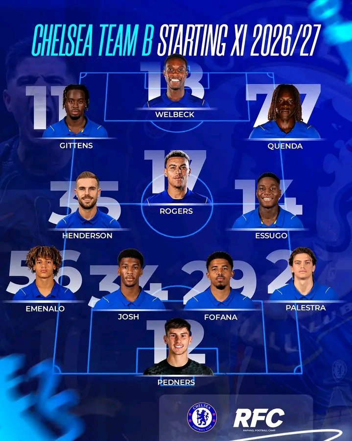 SamRam8786's tweet photo. ⚽️🚨 While everyone is debating Danny Welbeck and Jordan Henderson... Chelsea are quietly building a Team B that could genuinely cause problems in the Premier League.😮🔥

This squad depth is actually ridiculous.💙👀

🗞(Raphael fc) https://t.co/SGuuN2igKa