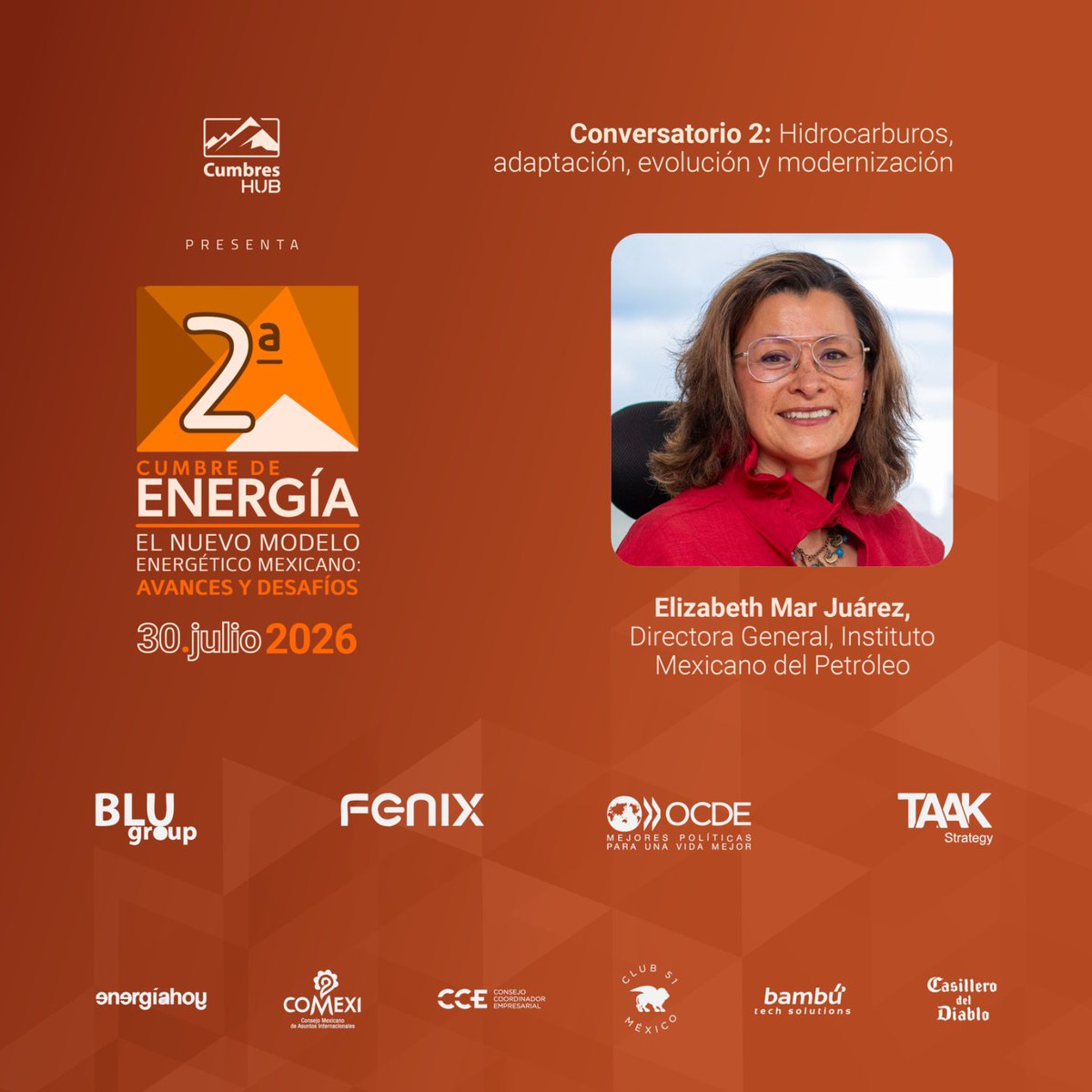 CumbresHub's tweet photo. ✴️  Elizabeth Mar Juárez, Directora General del Instituto Mexicano del Petróleo participa en la #2CumbreEnergia . El #IMP genera conocimiento, desarrolla tecnología propia y presta servicios especializados para hacer más eficiente y competitiva la industria de los hidrocarburos. https://t.co/Q1T0id1ec4