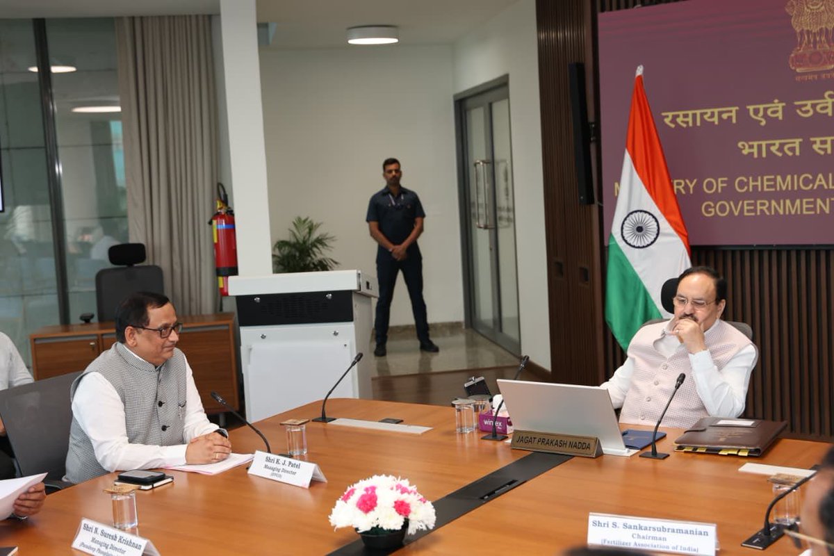 KiritkrJPatel's tweet photo. Recently, I had the privilege of meeting the Hon'ble Union Minister for Chemicals & Fertilisers, Shri J. P. Nadda Ji @JPNadda, to discuss the current challenges facing fertiliser production and the management of critical raw materials. The meeting was also attended by the Chairman of the Fertiliser Association of India (FAI), Shri Sankara Subramanyam @faidelhi, along with the Managing Directors of PPL, HURL, Coromandel and Indorama, reflecting our collective commitment to addressing the sector's key challenges and ensuring a resilient fertiliser supply chain for the benefit of the nation's farmers.

The discussions were constructive and forward looking, with a shared commitment to ensuring the uninterrupted availability of fertilisers for our nation's farmers. We apprised the Hon'ble Minister of the prevailing industry concerns, and he listened with great patience, understanding and sensitivity. It was heartening to witness the Hon'ble Minister's deep concern for the welfare of our farming community and his unequivocal commitment to supporting the fertiliser sector in overcoming these challenges. His assurance of continued cooperation and timely policy support reinforces our collective resolve to work together in safeguarding India's food security by ensuring a reliable and uninterrupted supply of fertilisers to every farmer across the country.

@BharatUrvarak @IFFCO_Coop @coromandel_int @HURL_INDIA