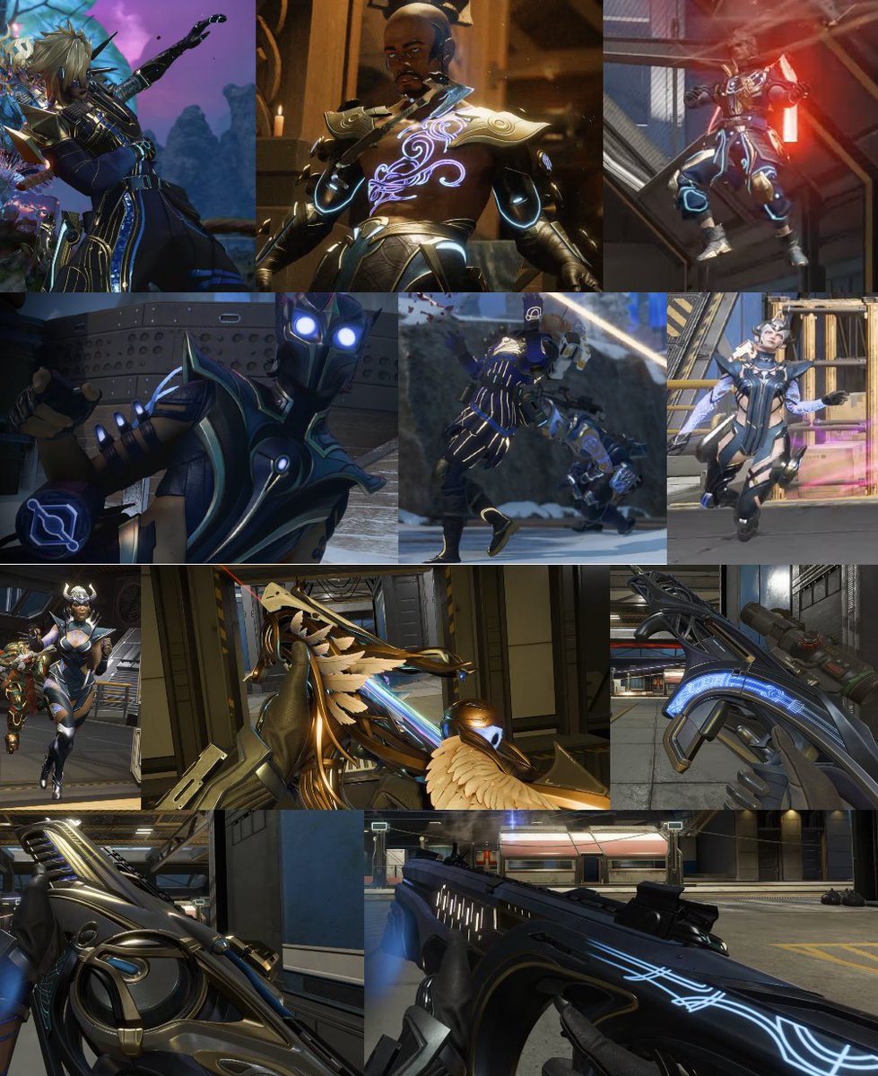 HYPERMYSTx's tweet photo. ALL SKINS SHOWN IN THE SEASON 30 TRAILER‼️

• Alter
• Mirage
• Sparrow
• Octane 
• Bangalore &amp; Vantage
• Axle
• Loba
• CAR Mythic
• Longbow
• Nemesis
• Rampage https://t.co/LOIBiVzSCH