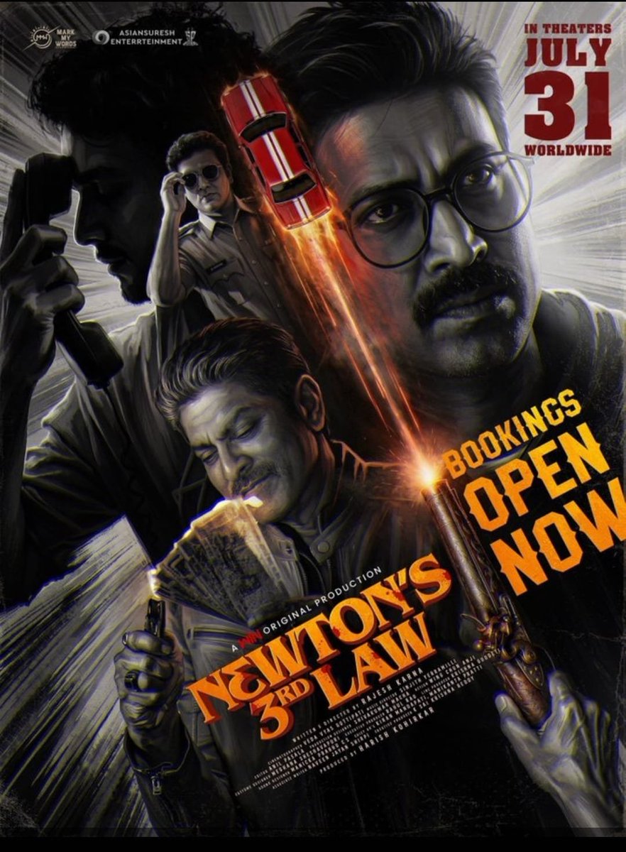 SubbuReddy3299's tweet photo. Booking opened now for #Newtons3rdLaw movie 🎥  grand releasing in theaters from tomorrow 💥 https://t.co/3taZxqdqbv