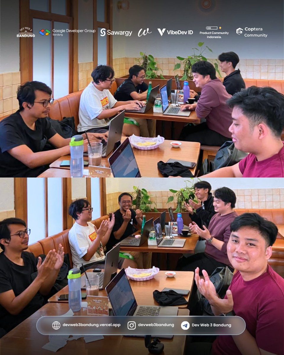devweb3bandung's tweet photo. Terimakasih atas antusias nya temen-temen 🙌🏻

Padahal tidak ada jadwal untuk WFC tapi temen-temen inisiatif untuk berbagi insight dan sharing pengalaman, RESPECT!!!! https://t.co/te9UDB0nC6