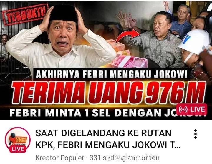 Srik4ndiMuslim2's tweet photo. Tolong diperhatikan ya. Segera diproses nama yang disebut terima 976 miliar itu👇
#PrabowoHarusLengser 

"Febrie minta 1 sel dengan Jokowi. 
Febrie mengaku bahwa Jokowi terima 976 miliar."
#PrabowoHarusLengser https://t.co/Sjk3v2sWdM