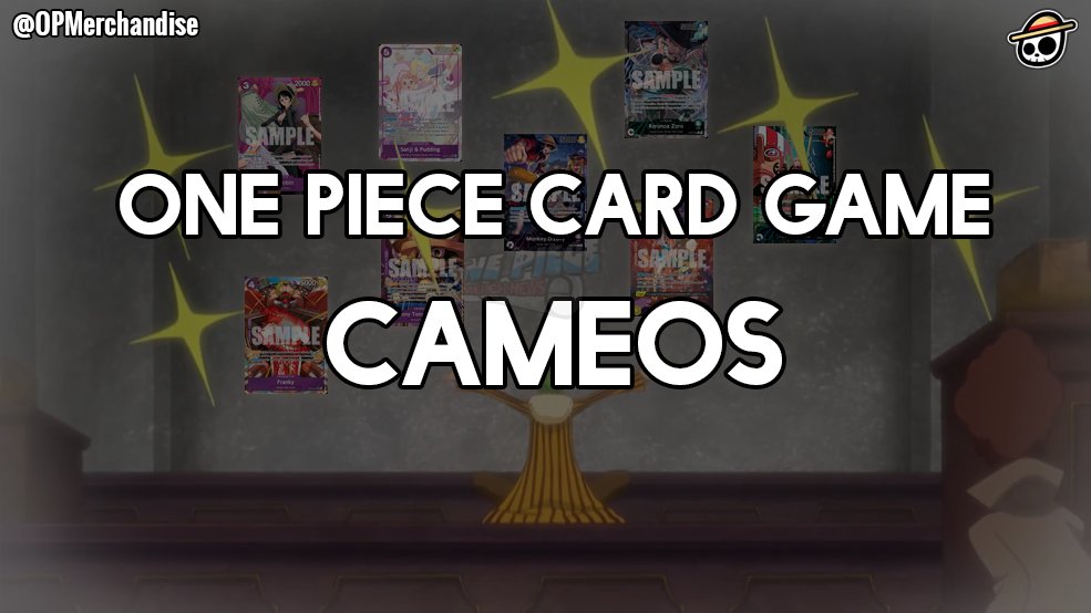OPMerchandise's tweet photo. Updated the One Piece Card Game Cameos doc!

Specific updates below and in the Change Log tab of the doc.

What is this?
This is a list of cards that include cameo appearances of other characters in them.

Link: https://t.co/qSxCtaTDaq

#OnePiece 
#OnePieceCardGame https://t.co/dSGDedUjZO
