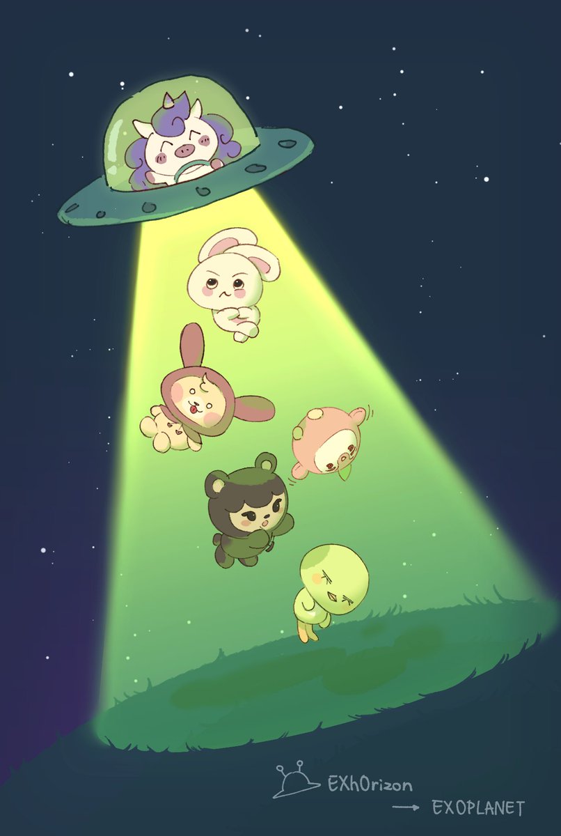 CinderShao's tweet photo. #EXhOrizon  →  #EXOPLANET 
外星人回家
#EXO https://t.co/5WRkrBzOQn