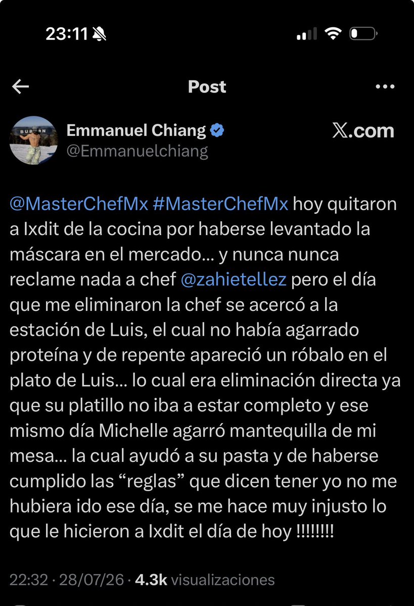 EnroeMayne's tweet photo. Entonces si está arreglado. #MasterChefMx protege descaradamente a las divas eso es #FraudeMasterChefMx https://t.co/3LH6RGr89U