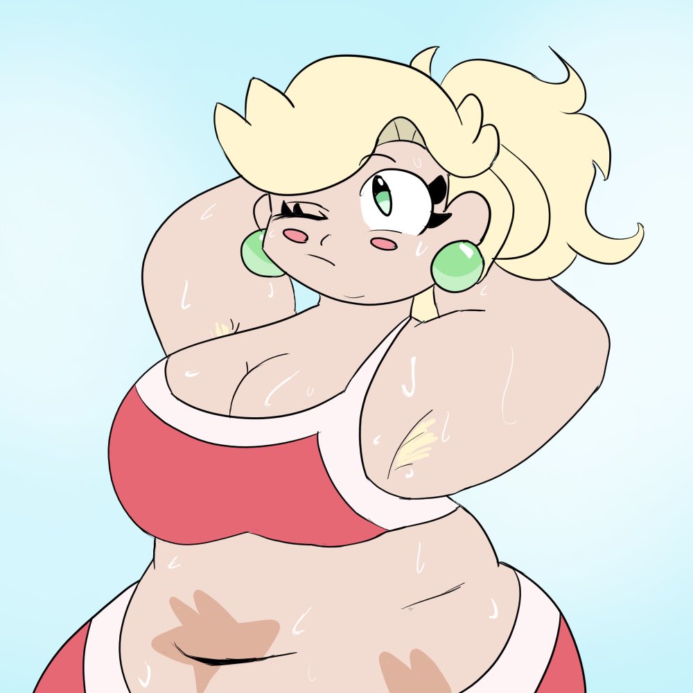 HEARTFLURRIE's tweet photo. She's just finished a workout. https://t.co/4Yh2lQfL8K